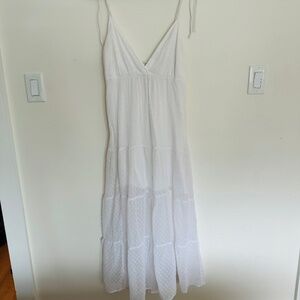 Abercrombie and Fitch Layered White Midi Dress